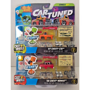 Car Tuned Custom Shop Series 1 Set of 2 ‘87 Chevy C10 & ‘56 Chevy Nomad by MGA